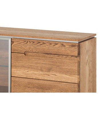 Meuble TV en bois et placage, avec 3 portes et LED inclus Montenegro 26 Grand Chêne Rustique, l180xA42xH59 cm Economisez 