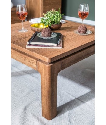 Table basse en bois et placage Montenegro 41 Chêne Rustique, L80xl80xH45 cm ouvre sa boutique