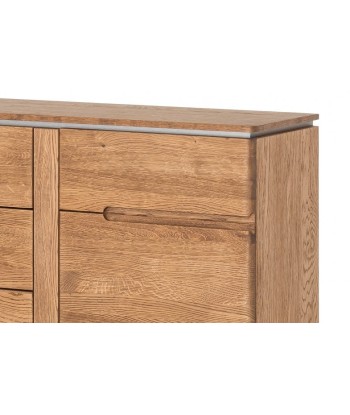 Commode en bois et placage, avec 4 tiroirs et 1 porte Monténégro 44 Chêne Rustique, l108xA48xH87 cm la livraison gratuite