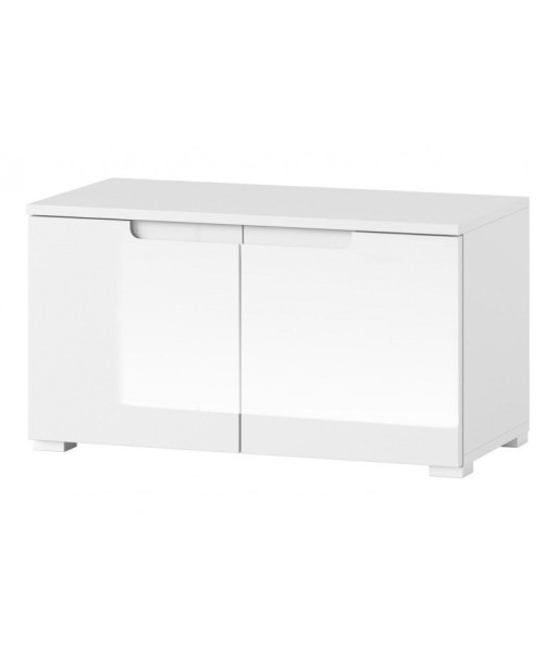 Meuble bois et MDF 2 portes Petit Gabrielle 18 Blanc, l79xA40xH43 cm online