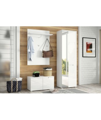 Meuble bois et MDF 2 portes Petit Gabrielle 18 Blanc, l79xA40xH43 cm online