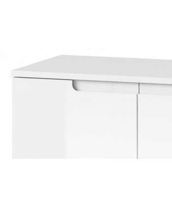 Meuble bois et MDF 2 portes Petit Gabrielle 18 Blanc, l79xA40xH43 cm online