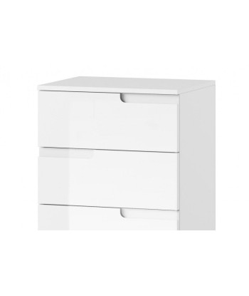 Meuble bois et MDF 4 tiroirs Small Gabrielle 2 Blanc, l50xA40xH80 cm la chaussure