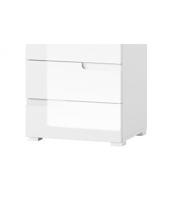 Meuble bois et MDF 4 tiroirs Small Gabrielle 2 Blanc, l50xA40xH80 cm la chaussure