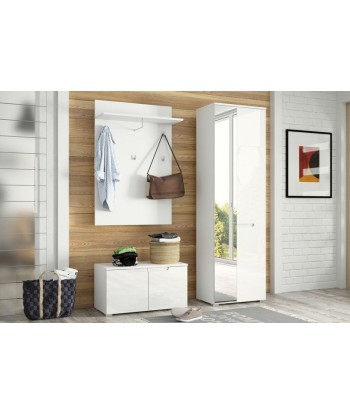 Accroche palette avec étagère Gabrielle 20 Blanc, l79xA30xH119 cm sur le site 