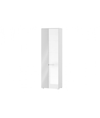 Palette et armoire MDF avec 2 portes et miroir Gabrielle 22 Blanc, l60xA40xH198 cm 2023