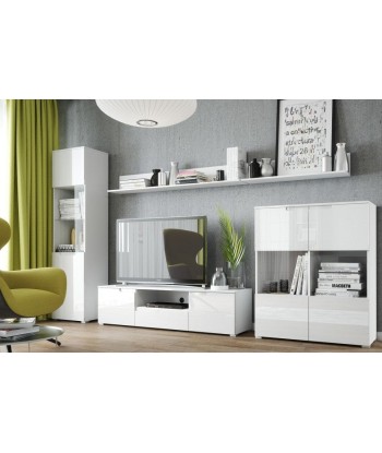 Grande étagère palette suspendue Gabrielle 24 Blanc, l165xA22xH21 cm solde