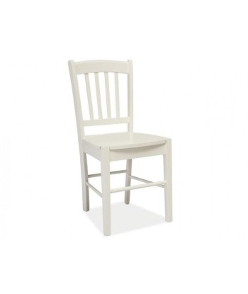 Chaise en bois CD-57 Blanc, l40xA36xH85 cm basket pas cher