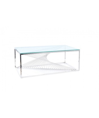 Table basse en verre et métal Flame A Transparent / Chrome, L120xl60xH45 cm Découvrez la collection