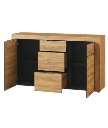 Ensemble de meubles de salon en bois, 5 pièces Kama Oak / Noir paiement sécurisé