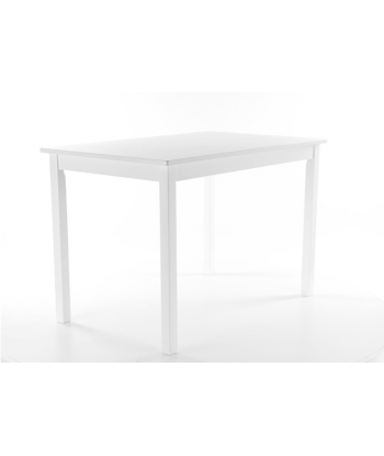 Table blanche en MDF Fiord Blanc, L80xl60xh74 cm Par le système avancé 