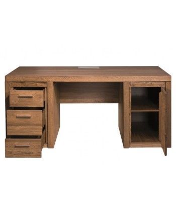 Table de bureau en placage et aggloméré, avec 3 tiroirs et 1 porte Velvet 37 Chêne Rustique, L177xl80xH78 cm sélection de produits