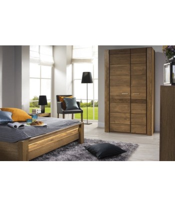 Armoire en placage et aggloméré, avec 2 portes Velours 70 Chêne Rustique, l110xA60xH200 cm pas cheres