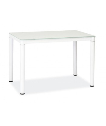 Table verre et métal Galant Blanc, L100xl60xH75 cm une grave pollution 