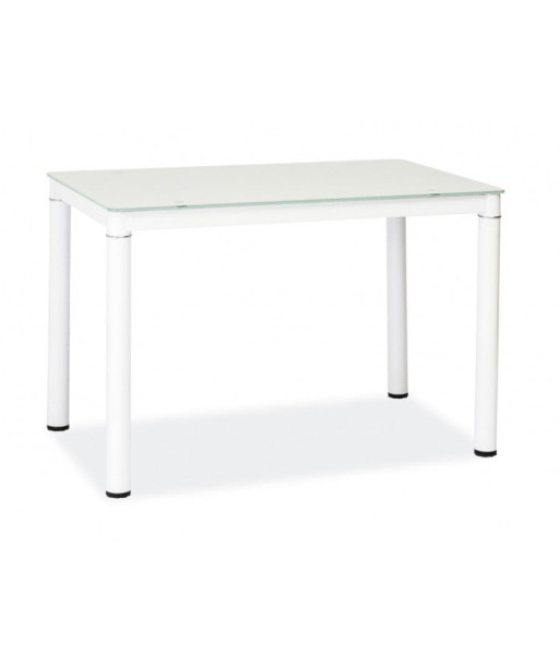 Table verre et métal Galant Blanc, L100xl60xH75 cm une grave pollution 