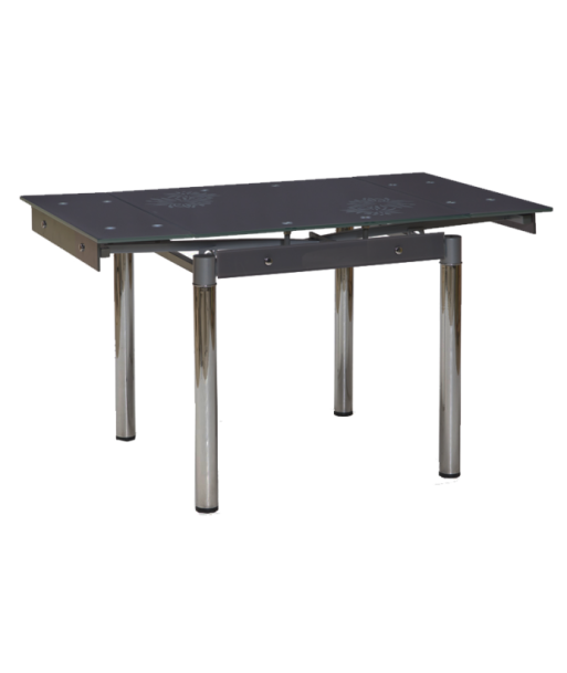 Table extensible en verre GD-082, Gris, L80-131xl80xH75 cm 2024