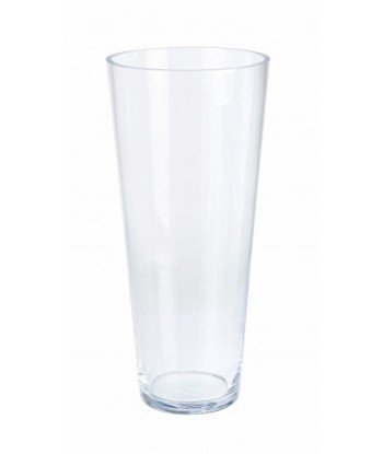 Venice Konic Vase décoratif en verre transparent, Ø15xH40 cm Venez acheter