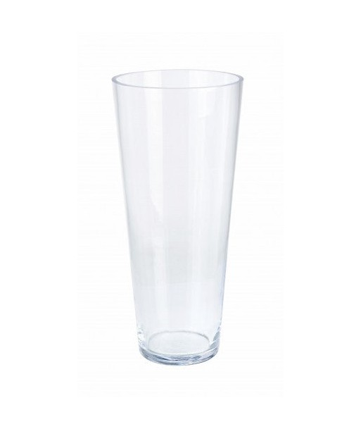 Venice Konic Vase décoratif en verre transparent, Ø15xH40 cm Venez acheter