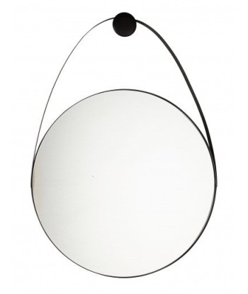 Miroir déco avec cadre en métal Keiran Medium Noir, l61xH88 cm la livraison gratuite