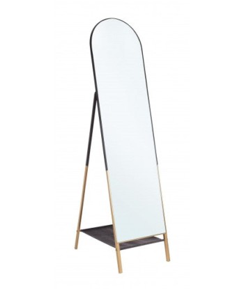 Miroir décoratif en métal Reflix Noir / Or, l42xA68xH170 cm sur le site 