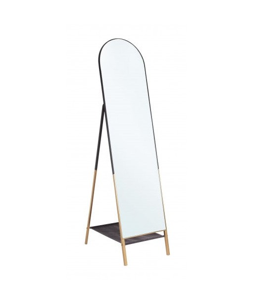 Miroir décoratif en métal Reflix Noir / Or, l42xA68xH170 cm sur le site 