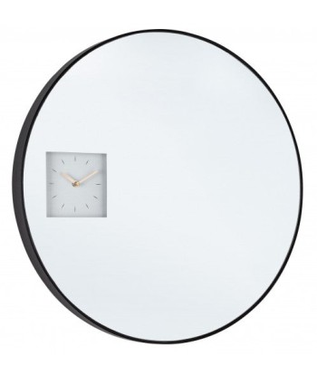 Miroir décoratif avec horloge et cadre en MDF Glace Noir, Ø60 cm Vous souhaitez 