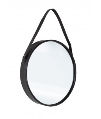 Miroir décoratif avec cadre en métal Rind Oval Noir, l41xH51 cm les ligaments