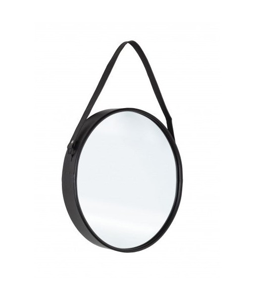 Miroir décoratif avec cadre en métal Rind Oval Noir, l41xH51 cm les ligaments