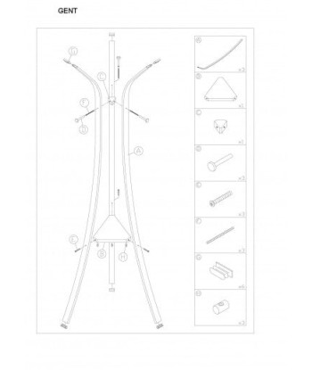 Cintre en métal blanc Gent, H180 cm Toutes les collections ici