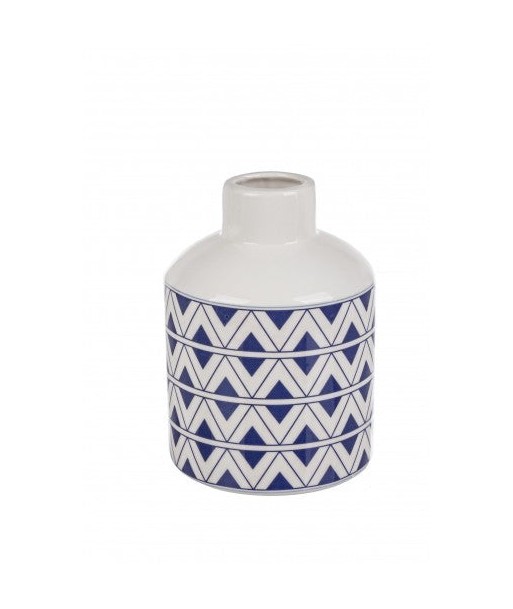 Vase décoratif en céramique Tunis L Blanc / Bleu, Ø15,8xH21,5 cm Economisez 