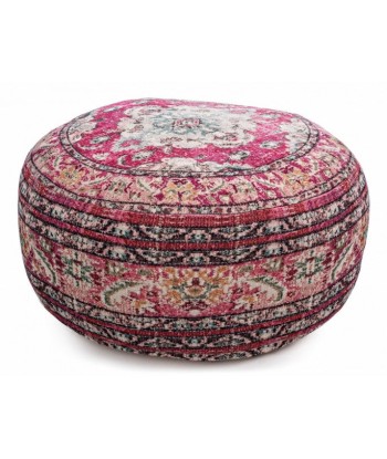 Tabouret Tamil Tango en coton multicolore, Ø60xH25 cm 50% de réduction en Octobre 2024