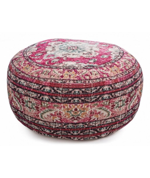 Tabouret Tamil Tango en coton multicolore, Ø60xH25 cm 50% de réduction en Octobre 2024