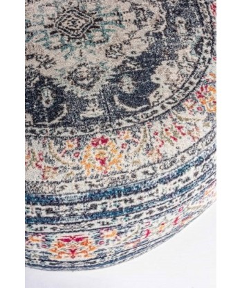 Tabouret Tamil Imperial Multicolor en coton, Ø60xH25 cm offre 