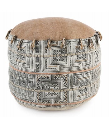 Tabouret Tilak Desert en coton beige, Ø50xH35 cm Les êtres humains sont 