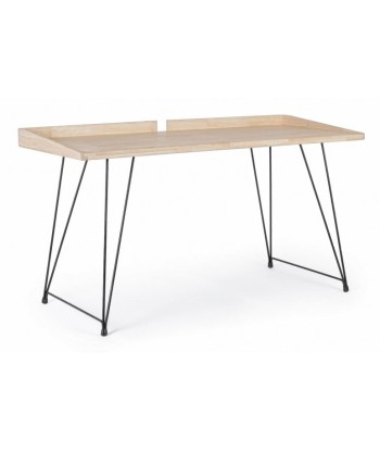 Bureau en caoutchouc et métal District Natural / Noir, L14xx61xH78 cm le des métaux précieux