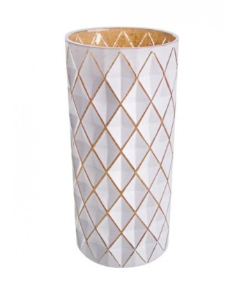 Vase décoratif en verre, Bohem Diamonds Blanc, Ø14xH30,5 cm sélection de produits