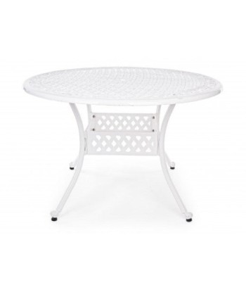 Set de table en métal Ivrea Round Blanc + 4 chaises en métal Faenza Blanc, Ø120xH73 cm votre restaurant rapide dans 