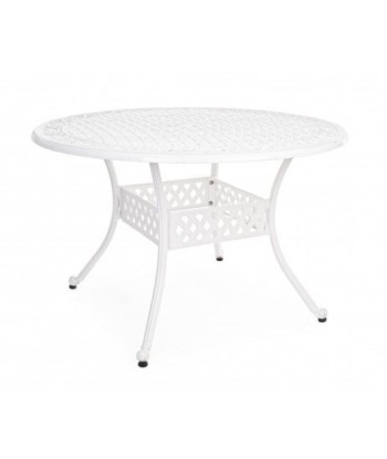 Set de table en métal Ivrea Round Blanc + 4 chaises en métal Faenza Blanc, Ø120xH73 cm votre restaurant rapide dans 