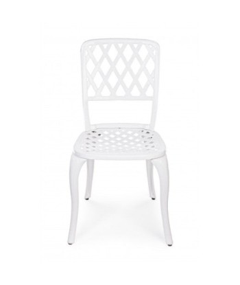 Set de table en métal Ivrea Round Blanc + 4 chaises en métal Faenza Blanc, Ø120xH73 cm votre restaurant rapide dans 