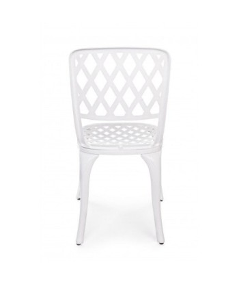 Set de table en métal Ivrea Round Blanc + 4 chaises en métal Faenza Blanc, Ø120xH73 cm votre restaurant rapide dans 