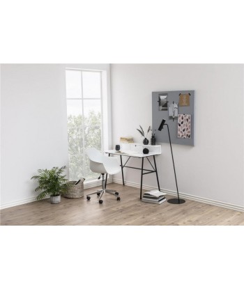 Chaise de bureau ergonomique en plastique et assise rembourrée en cuir écologique Ramona Blanc, l57xA52xH93 cm Jusqu'à 80% De Réduction