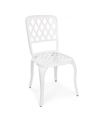 Set de table en métal Ivrea Round Blanc + 4 chaises en métal Faenza Blanc, Ø120xH73 cm votre restaurant rapide dans 