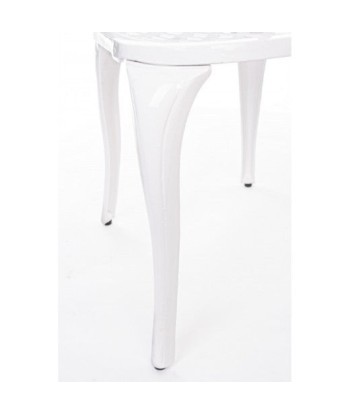 Set de table en métal Ivrea Round Blanc + 4 chaises en métal Faenza Blanc, Ø120xH73 cm votre restaurant rapide dans 