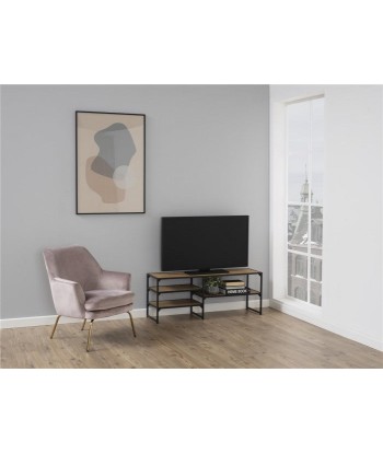 Fauteuil fixe rembourré avec tissu et pieds en métal Chisa Velvet Rose Foncé / Laiton, l74xA73xH83 cm Paris Déstockage Promo