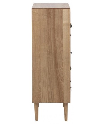 Meuble en MDF et placage, avec 9 tiroirs Thais Natural, l48xA32xH98 cm vente chaude votre 