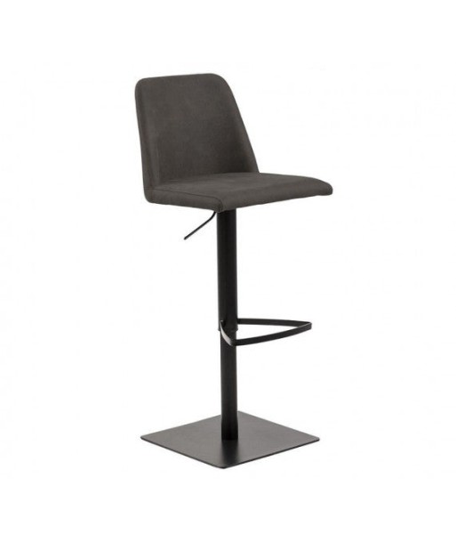 Tabouret de bar tapissé tissu et pied métal Avanja Anthracite / Noir, l43xA51xH107,5 cm de technologie