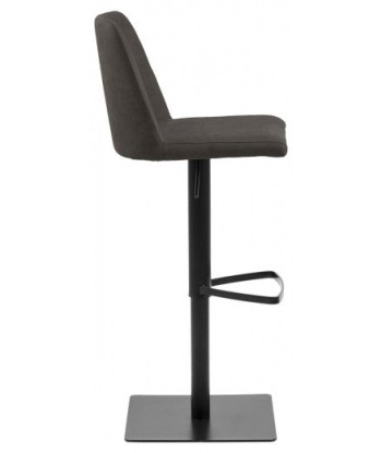 Tabouret de bar tapissé tissu et pied métal Avanja Anthracite / Noir, l43xA51xH107,5 cm de technologie