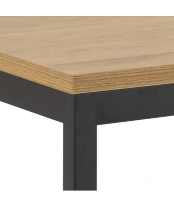 Table MDF et métal Seaford Large Chêne / Noir, L180xl90xH74 cm de l' environnement