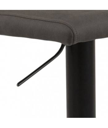 Tabouret de bar tapissé tissu et pied métal Avanja Anthracite / Noir, l43xA51xH107,5 cm de technologie