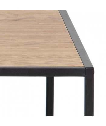 Table basse en châtaignier et métal Seaford Square Chêne / Noir, L80xl80xH45 cm prix